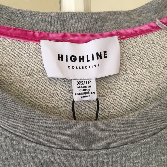 Highline Collective grey sweatshirt dress XS - Picture 3 of 7